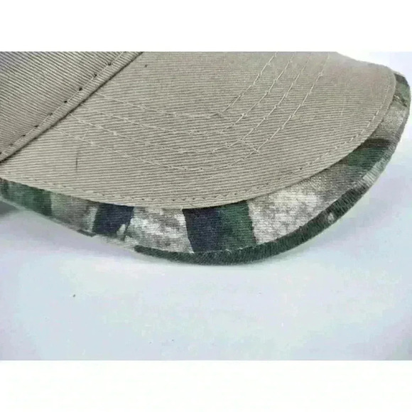 Bushmaster Mossy Oak Cap Strapback Hat Tan Woodland Camo Logo - Picture 5 of 8